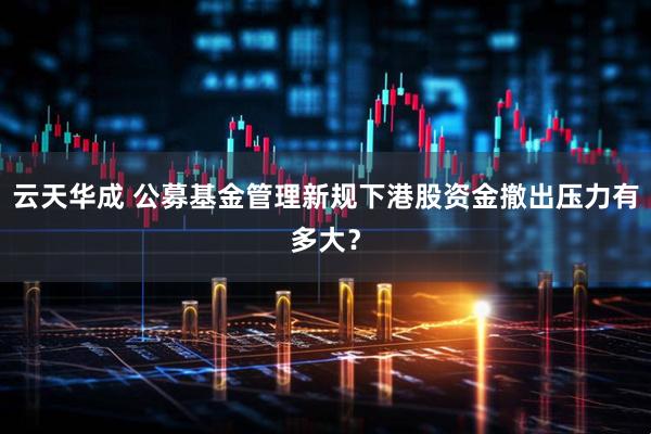 云天华成 公募基金管理新规下港股资金撤出压力有多大？